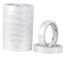 10Rolls Clear Tape Refills for Dispenser, Transparent Gift Wrap Tape 3 Core
