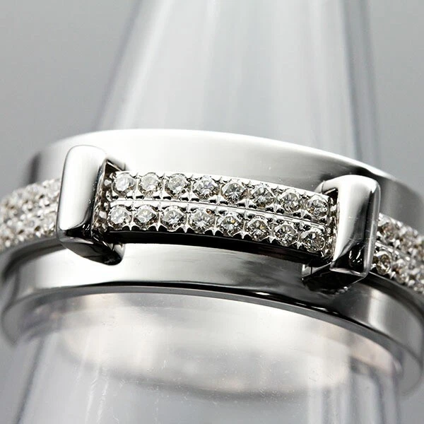 Anillo Asprey Keria Oro Blanco 18k Diamante 7.5mm Banda Giratoria Talla 55 EE. UU. 7.25 Foto 3 de 4