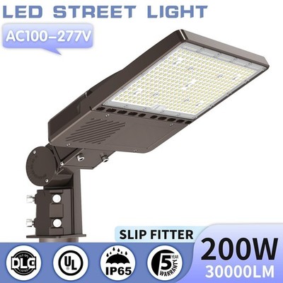Commercial LED Parking Lot Pole Light 200W Street Area Shoebox Fixture Photocell