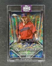 2022 Topps Chrome 2025 Topps Archives Shane Bieber Auto Silver Sparkle /25