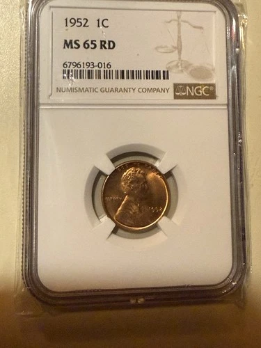 1952 P Lincoln Cent/Penny NGC 🔥MS65RD🔥