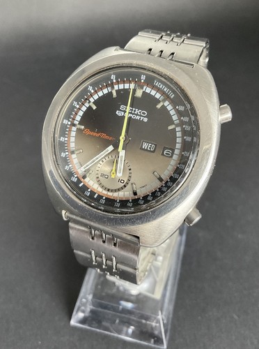 Vintage Seiko 5 Sports SpeedTimer 6139-7012 Coffee & Cream Chronograph Serviced