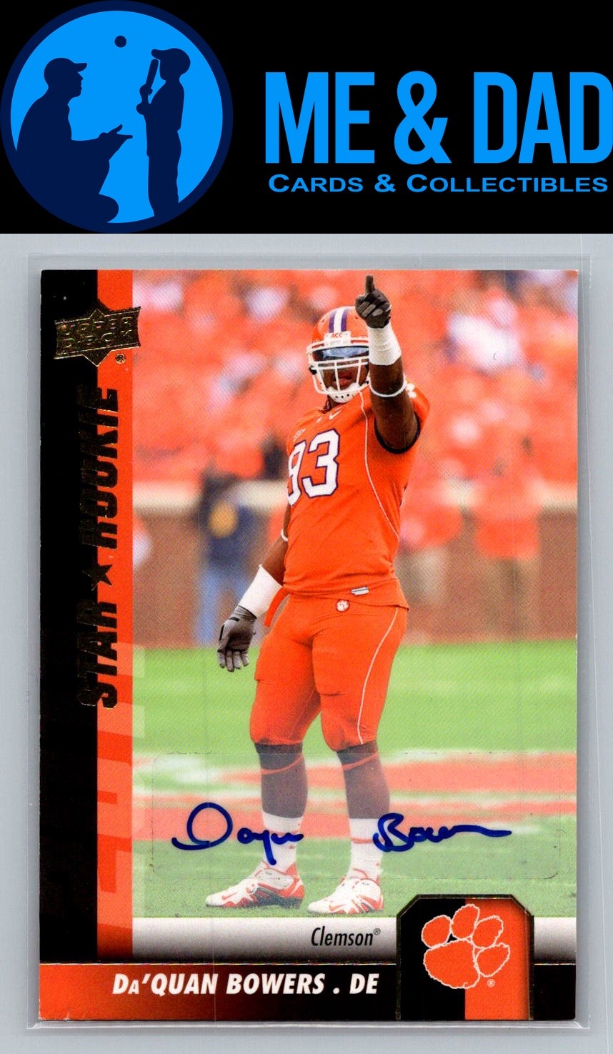 Da'Quan Bowers Upper Deck #193 Autograph
