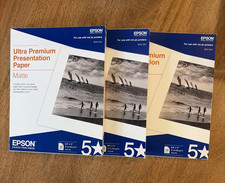 Epson S041341 Ultra Premium Presentation Paper Matte 8.5x11 50 Sheets Sealed