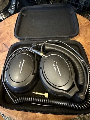 Sennheiser HD 380 Pro Studio Headphones Case Cable Adapter Over Ear