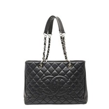Chanel Gst Caviar 2Way Bag Women Black One Size
