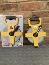 50m Open Reel Surveyors Tape Measure Metric Imperial Rule, 165ft, Heavy Duty