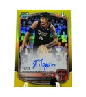 JT TOPPIN 2025-26 Bowman Chrome U 1st Yellow ON CARD AUTO /75 Texas Tech #CPA-JT
