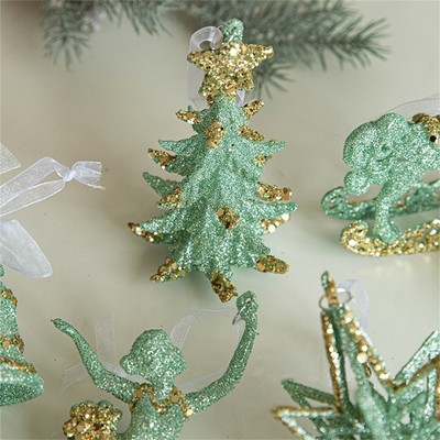 Glitzernde DIY Christbaumkugeln Ornamente Hängedeko für Weihnachten