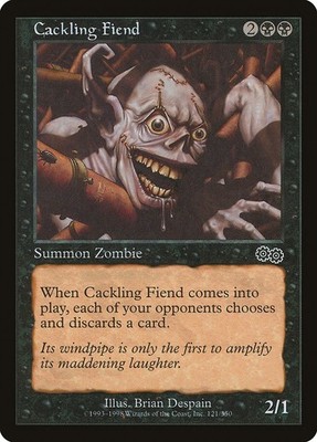 1998 Cackling Fiend Urza's Saga MTG Magic the Gathering LP