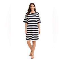 Lauren Ralph Lauren Striped Shift Ruffle Slee...