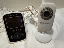 Hello Baby White Monitor  Camera Model Infant HB24RX TESTED  Both Turn On