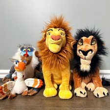 Disney Lion King Plush Lot Simba Scar Rafiki Zazu Disney Parks