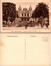 Monte Carlo Le Casino Postcard Garnier Architecte Vintage Sepia Divided Back