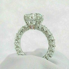 3.00Ct Lab Created Round Diamond Engagement Ring 14K White Gold Finish