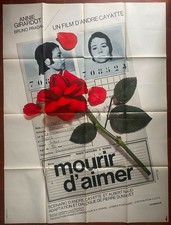 Affiche MOURIR D AIMER André Cayatte ANNIE GIRARDOT Bruno Pradal 120x160cm 1971