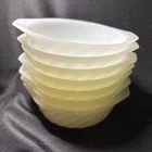 Vtg Anchor Hocking x7 White Small Casserole Ovenware Fire King MCM Swirl Tabbed