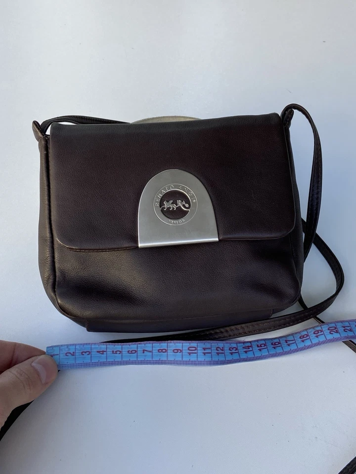 BOLSO BANDOLERA RENATO ANGI CUERO COMPLETO Mujer Marrón Foto 4 de 4