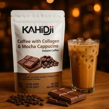 Instant Coffee with  Collagen –Mocha Cappuccino Flavor, 10 Sachets (20 g Each)