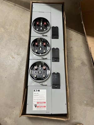 Eaton 125amp 3 Socket Meter 4 Jaw 1 Phase Main Breaker Meter Box