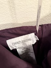 David's Bridal Purple Sleeveless Polyester Bridesmaid Dress Size 14 F13774