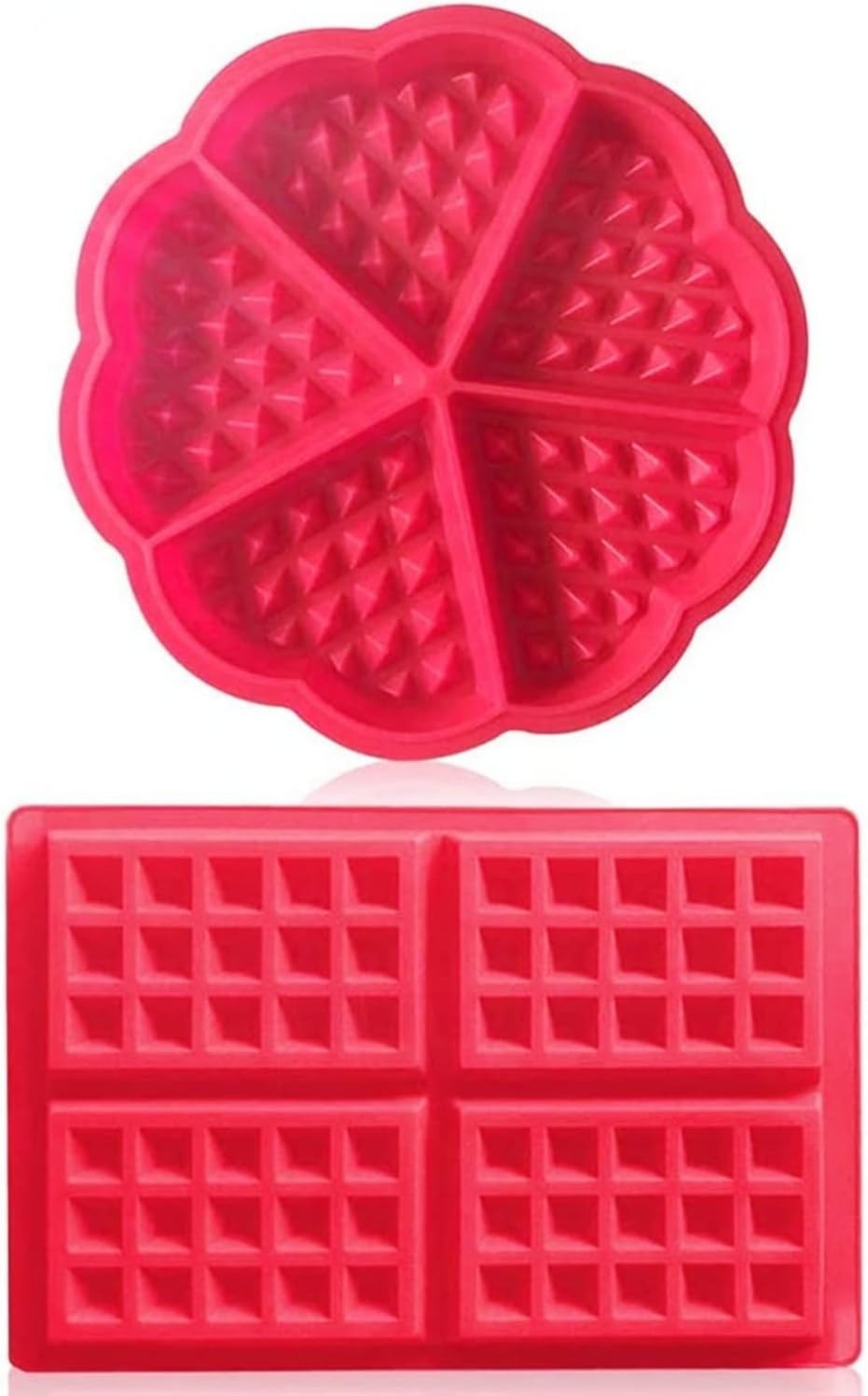 Waffelform aus Silikon mit guter Antihaftbeschichtung, Back-Form Waffel-förmchen