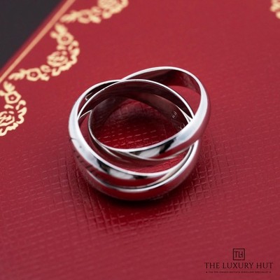 Cartier Trinity Ring 18 kt Weißgold - Größe 44 / F