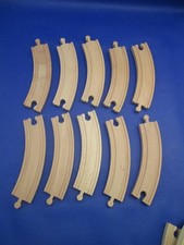 Brio or Thomas Wood Train Tracks     6" 10-Pc Curved 282