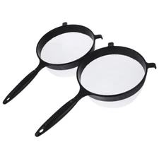 2PCS Baking Mesh Strainer Flour Strainer Pasta Mesh Sifter Flour Sieve Fine Mesh