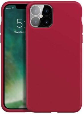 Xqisit Soft Touch Antibakterielle Silikonhülle für iPhone 12 / 12 Pro - Rot