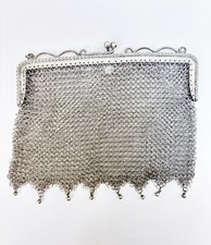 Antique Sterling Silver Mesh Purse Missing Handle