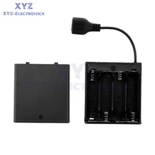 AA Battery Holder Box 3-8 Slots with Cover ON/Off Switch and USB Female Socket