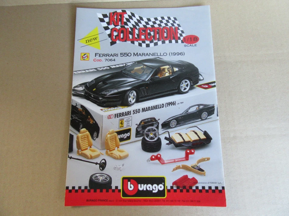 404L Burago Depliant Di 6 Pagine Maserati 3200 GT FERRARI 550 CHEVY Long Beach - Immagine 2 di 4