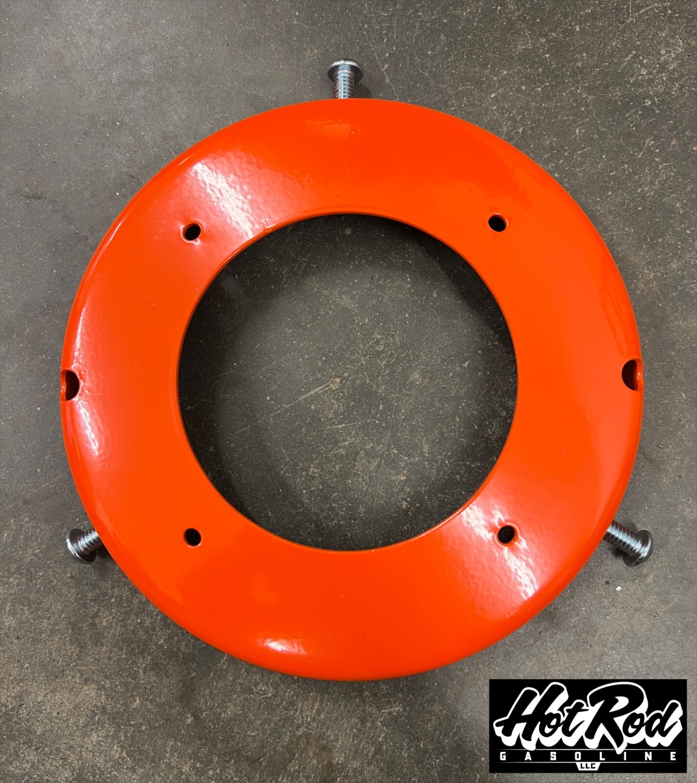 6" ORANGE Powder Coated Steel Gas Pump Globe Holder eBay