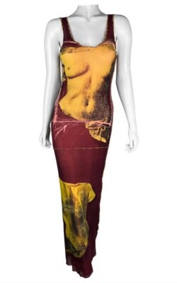 Jean Paul Gaultier Venus De Milo Torso Optical  Nude Sculpture  Kardashian Dress
