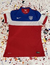 NIKE USMNT 2014 WORLD CUP BOMB POP PLAYER MATCH JERSEY USA SZ L 578657-657 AWAY