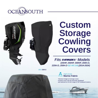 Oceansouth Full Cover for Evinrude G2 V6 3.4L, 30'' Leg 