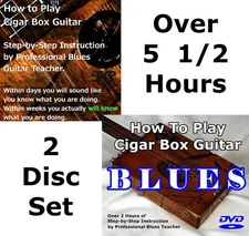 Learn to Play Cigar Box Guitar 2 DVD Disc Set  CBG 3 String  Picking  Strumming
