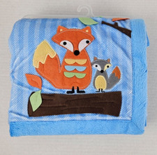 Fox Baby Blanket Appliqued