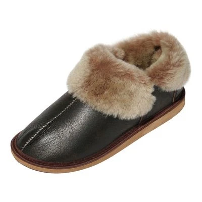 Lammfell Hausschuhe - JUNGLE Fellschuhe Lederschuhe braun - Bild 1 von 4
