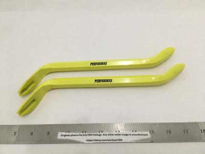 (2) NEW 10'' Double Ended Nail Puller - YELLOW - 60° & 30° - High Carbon Steel