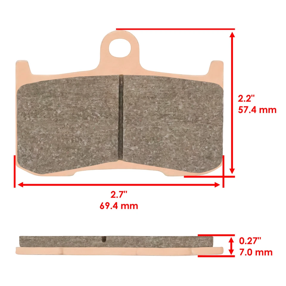 Front & Rear Brake Pads for Kawasaki ZR1000 Z1000 2003 2004 2005 2006 Foto 2 de 4
