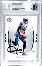 VINCE YOUNG Signed 2006 UD AP Authentic Card #94 