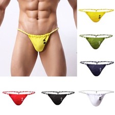 Superior Quality Male Fashion T Back Underwear Thongs Trunks Mini Briefs