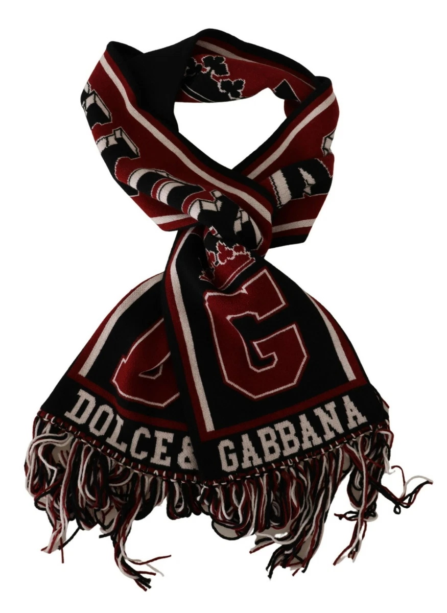 DOLCE & GABBANA Scarf Cashmere Multicolor Royal Love Shawl 180cm x 23cm RRP $700