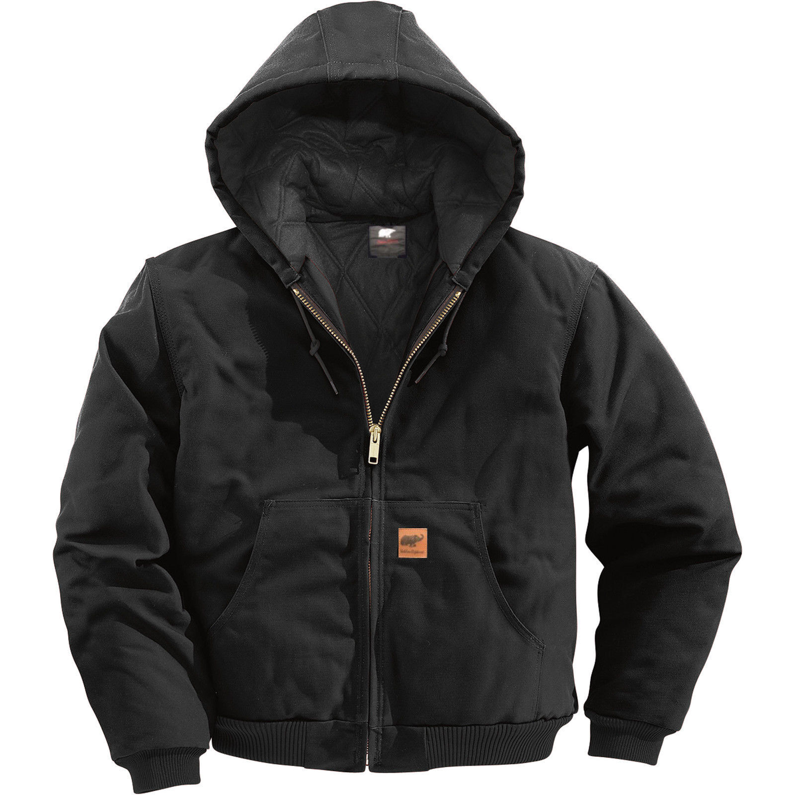 Men Winter Thermal Quilted Bomber Jacket Hard Work Sandstone