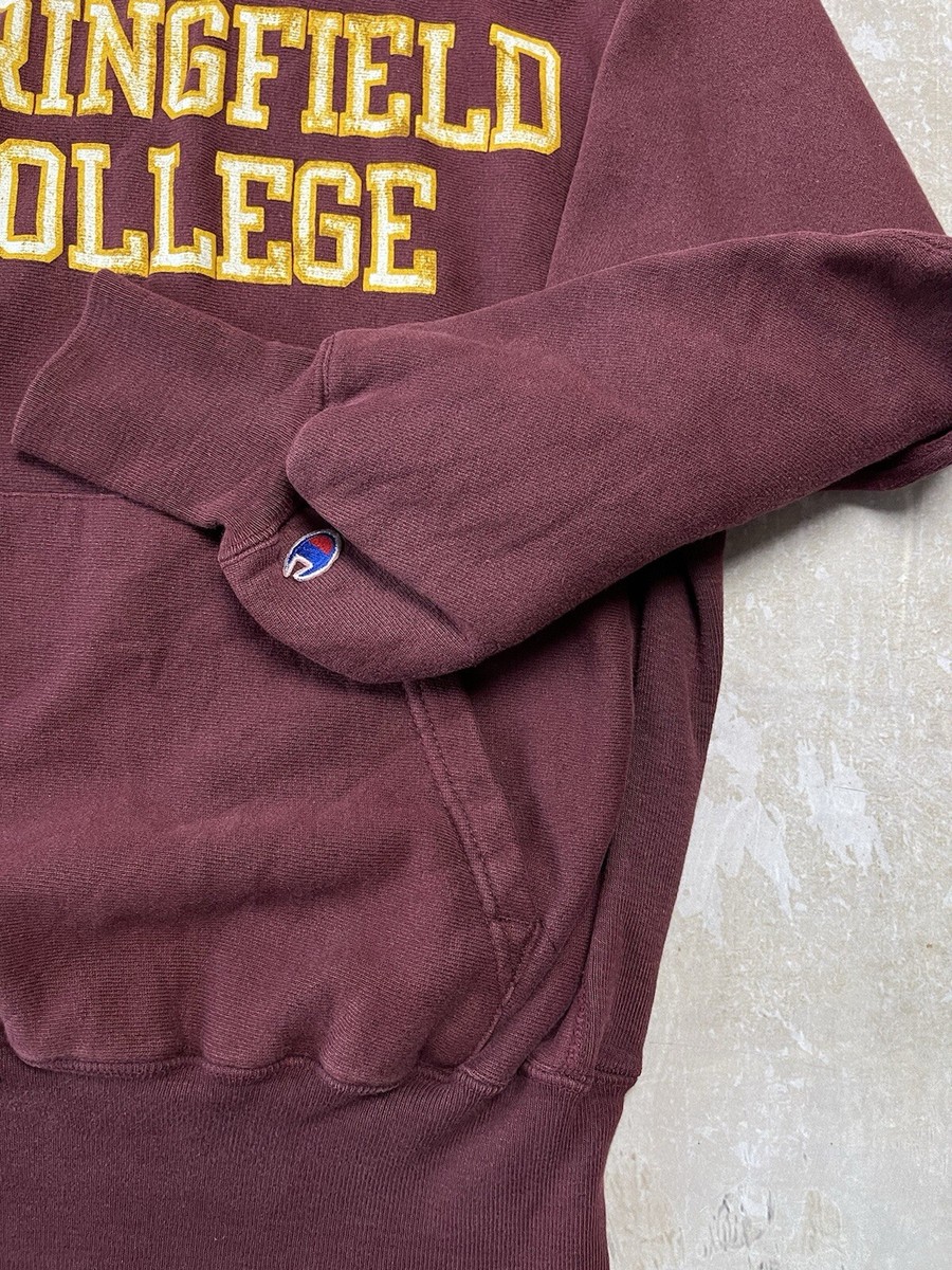 Vintage 80s Champion Reverse Weave Hoodie Springfield College (M