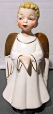 Vintage 50s Christmas Ucagco Choir Boy Angel Ceramic Wall Pocket Planter Vase