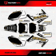 Black & Gold Shift Racing Graphics kit fits Honda Crf250 06-09 Crf 250 Decals