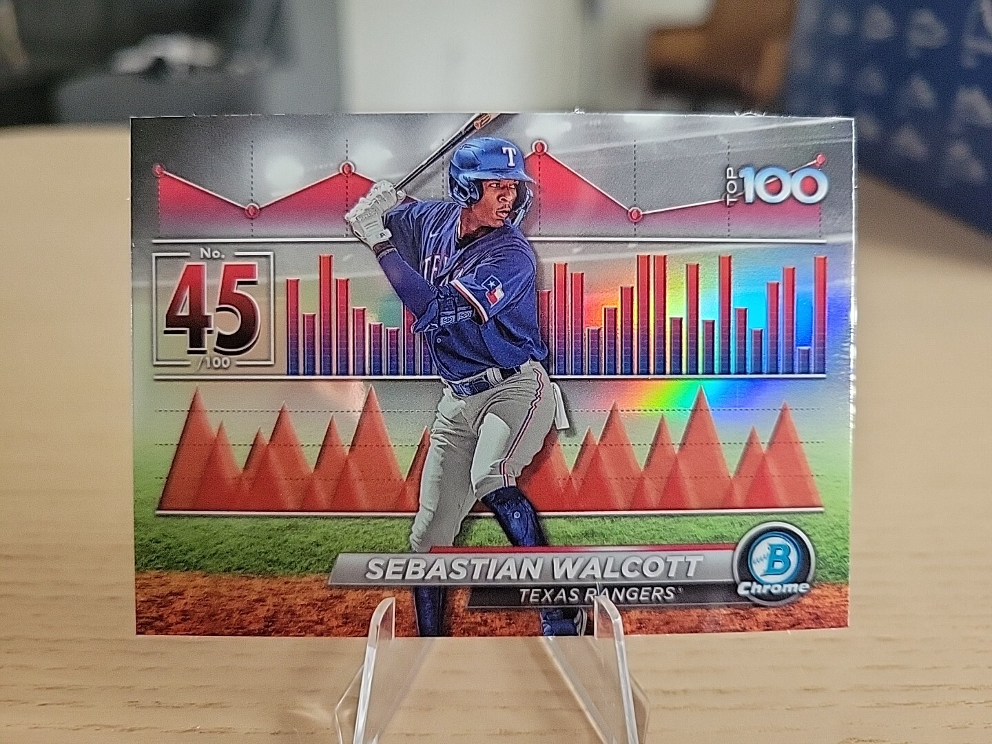 2024 Bowman Chrome Scouts Top 100 #BTP45 Sebastian Walcott Rangers